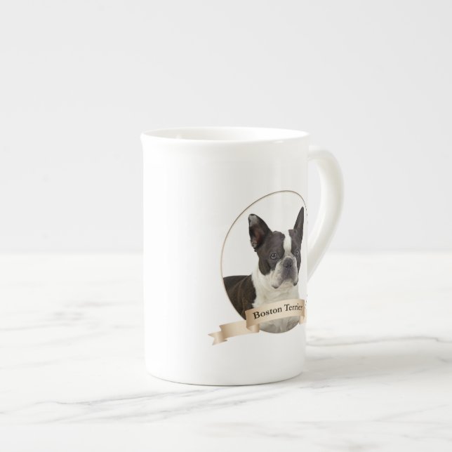 Boston Terrier Bone China Mug (Front Right)