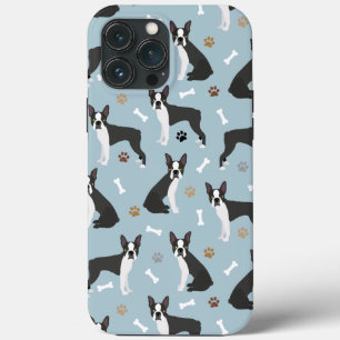 Boston Terrier Bones and Paws  iPhone 13 Pro Max Case