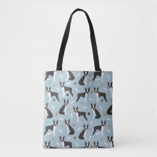 Boston Terrier Bones and Paws Tote Bag