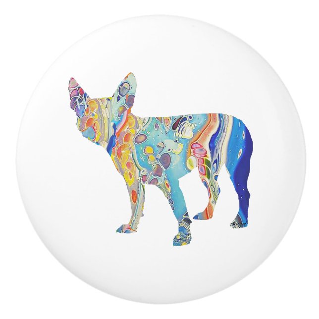 Boston Terrier, Boston Terrier Ceramic Knob (Front)