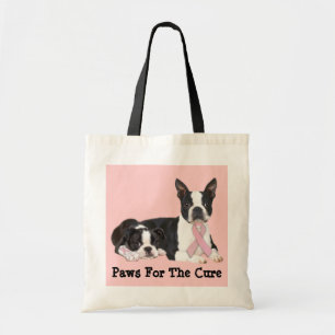 Boston Terrier Breast Cancer Tote Bag
