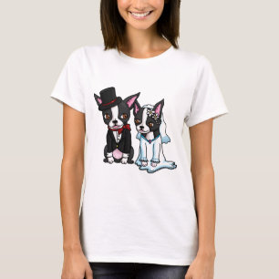 Boston Terrier Bride and Groom T-Shirt
