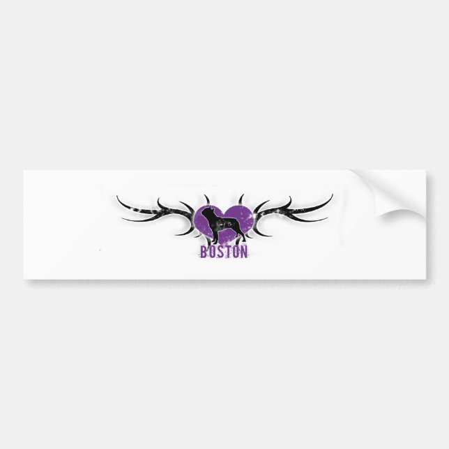 Boston Terrier Bumper Sticker (Front)