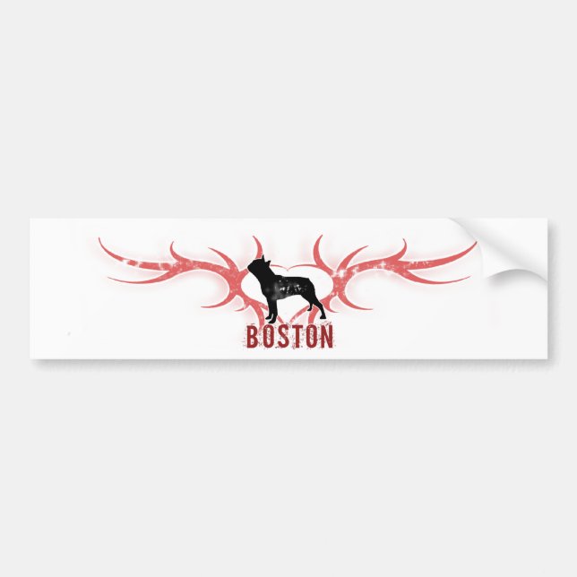 Boston Terrier Bumper Sticker (Front)