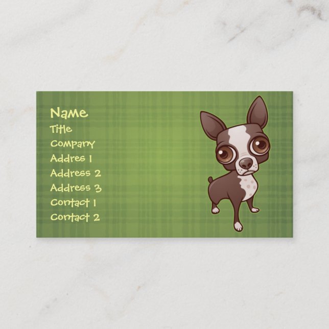 Boston Terrier Business Card (Front)