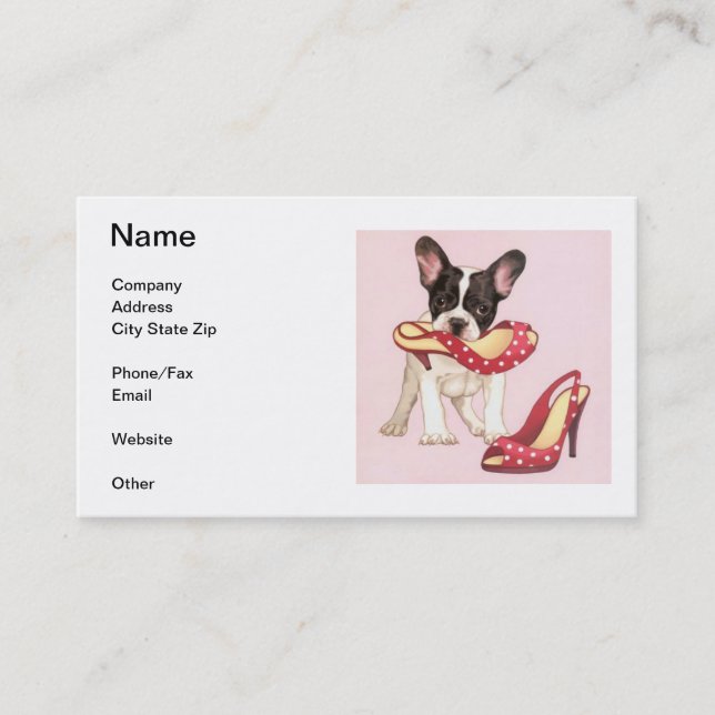 Boston Terrier Business Card (Front)