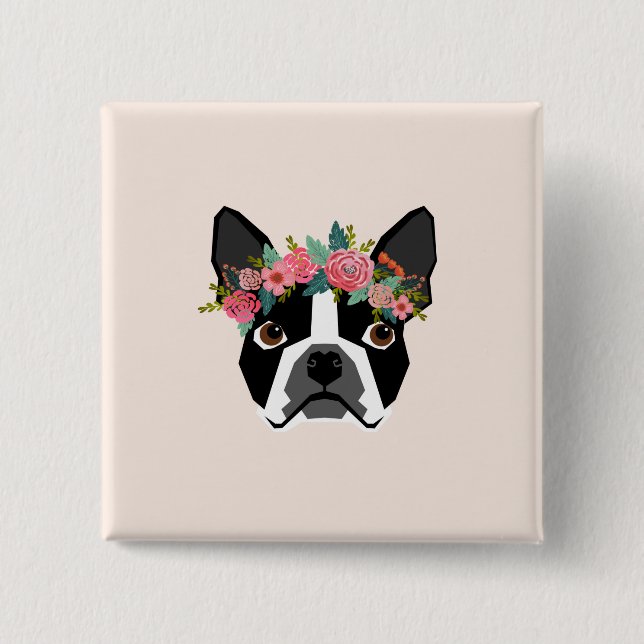 Boston Terrier Button (Front)