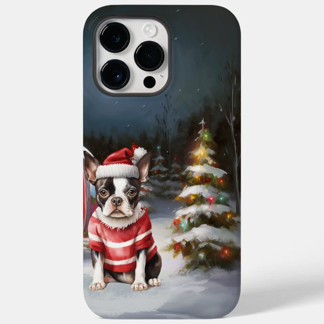 Boston Terrier Caravan Christmas Adventure  Case-Mate iPhone Case (Back)