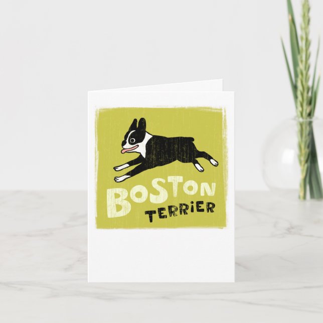 Boston Terrier Card (Front)
