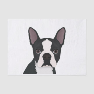 boston terrier cartoon tissue paper