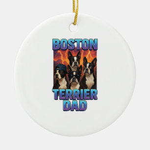 Boston Terrier Ceramic Ornament