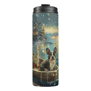 Boston Terrier Christmas Festive Voyage Thermal Tumbler