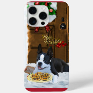 Boston Terrier Christmas Gifts iPhone 15 Pro Max Case