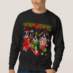 Boston Terrier Christmas Socks Costume Merry Xmas Sweatshirt
