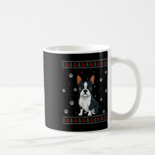 Boston Terrier Christmas Sweater Xmas Pet Animal D Coffee Mug