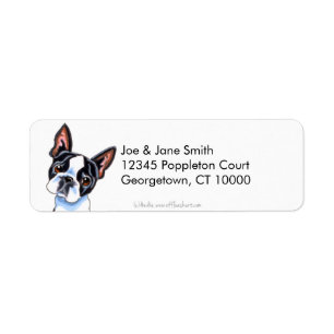 Boston Terrier Clean & Simple Return Address Label