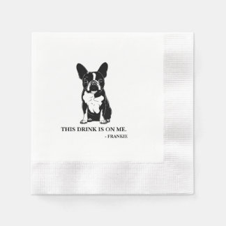 Boston Terrier Cocktail Napkin