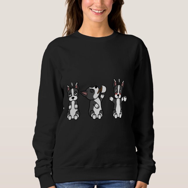 Boston Terrier Coffee Lover Sweatshirt (Front)