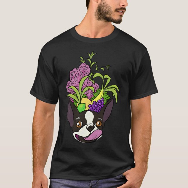 Boston Terrier Cornucopia T-Shirt (Front)