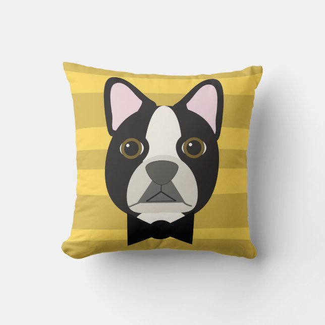 Boston Terrier Cushion (Front)