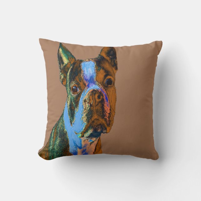 Boston Terrier Cushion (Front)