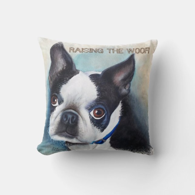 BOSTON TERRIER CUSHION (Front)