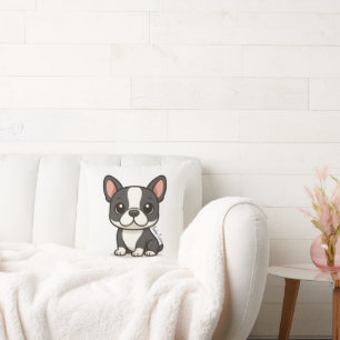 Boston Terrier Custom Name Cushion