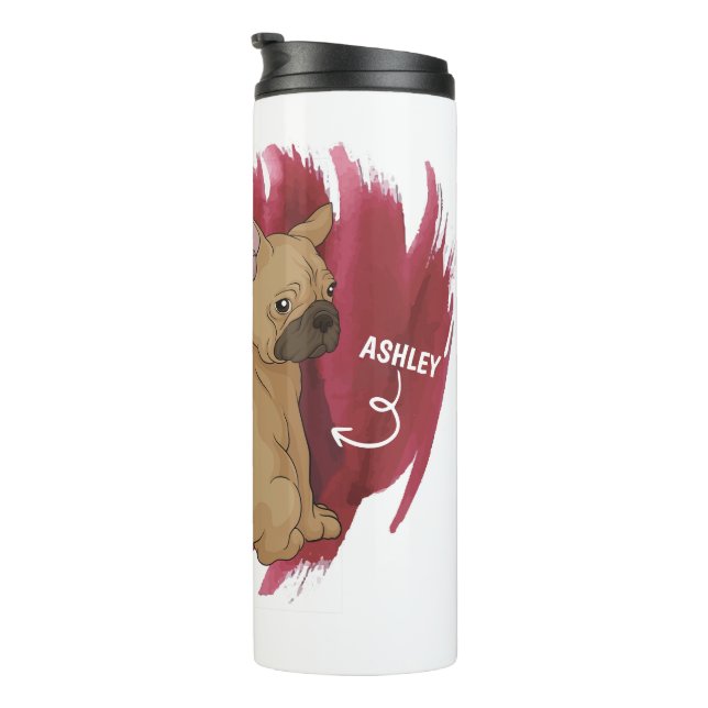 Boston terrier Cute Gift for Dog Dad Dog Mum Thermal Tumbler (Rotated Right)