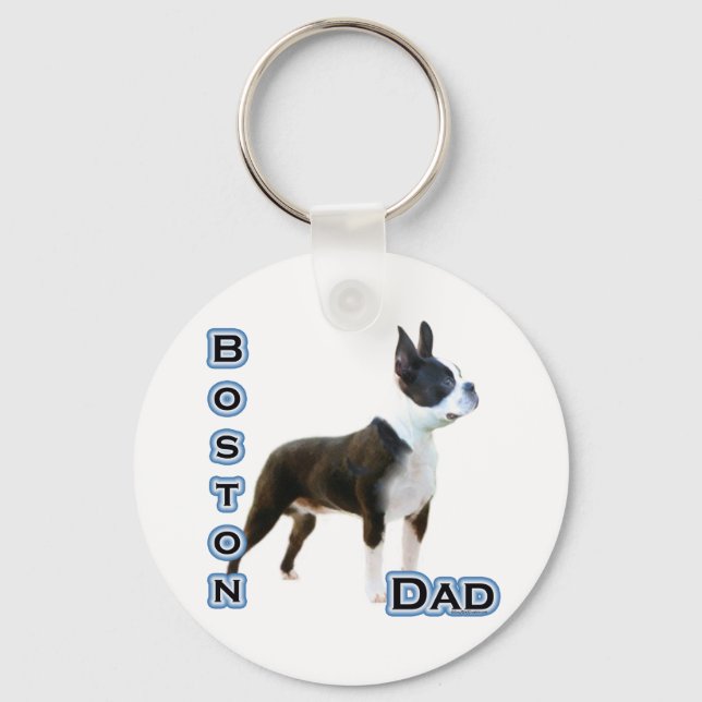 Boston Terrier Dad 4 - Keychain (Front)
