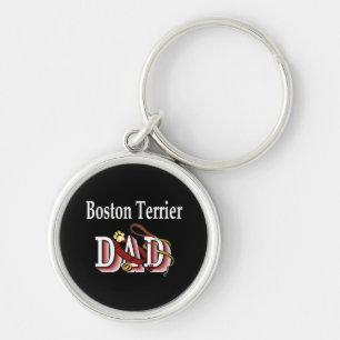 Boston Terrier Dad Key Ring