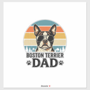 Boston Terrier Dad Vintage Dog Lover Design_1