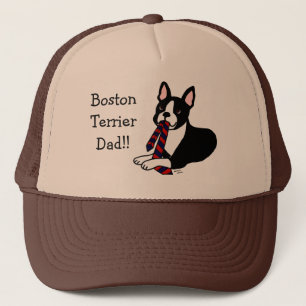 Boston Terrier Daddy with Tie 2 Trucker Hat