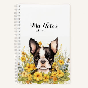 Boston Terrier Diary Shot Records   Notebook