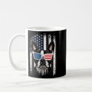 Boston Terrier Dog Aamerican Flag 4th Of July Coffee Mug