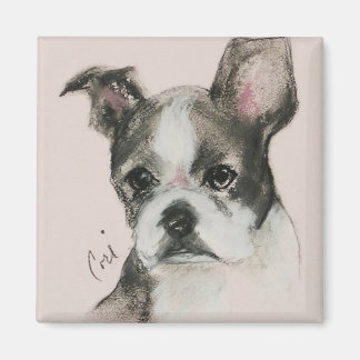 Boston Terrier Dog Art Magnet