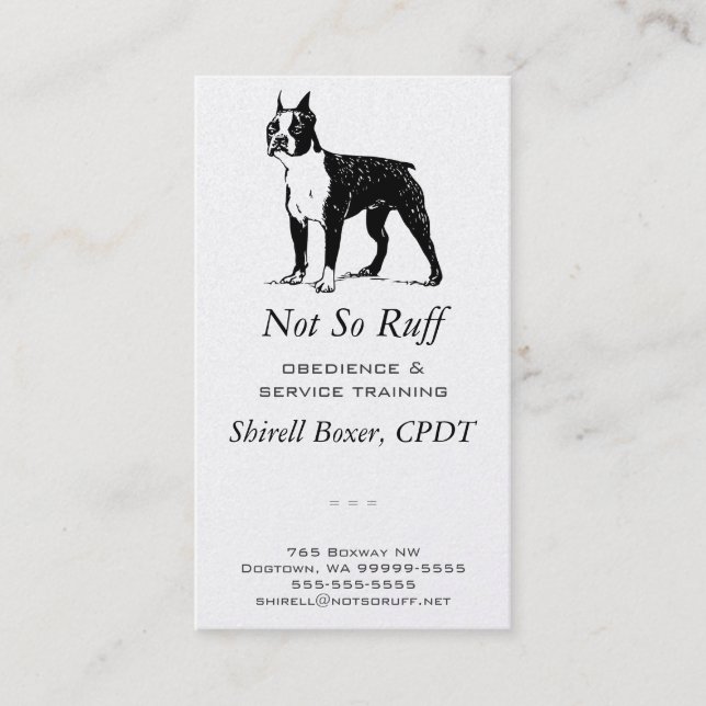 Boston Terrier Dog Business Card (Front)