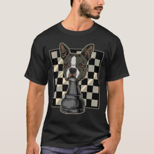 Boston Terrier Dog Chess T-Shirt