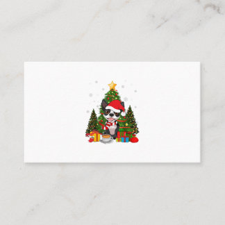 Boston Terrier Dog Christmas Is Gift Coffee Light Business Card