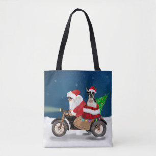 Boston Terrier Dog Christmas  Tote Bag