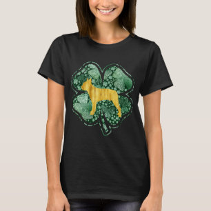 Boston Terrier Dog Clover Shamrock St Patricks T-Shirt
