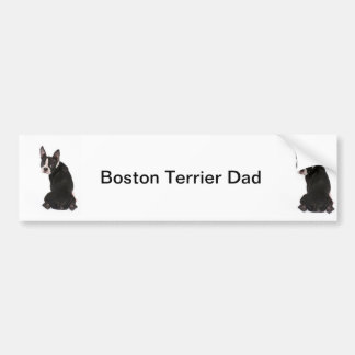 Boston Terrier Dog Dad Bumper Sticker