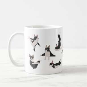 Boston Terrier dog doing yoga Coffee Mug