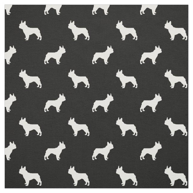 Boston Terrier dog fabric - black and white (Swatch)