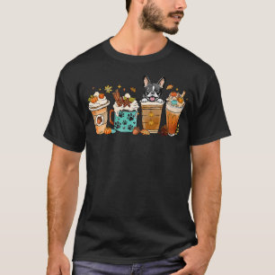 Boston Terrier Dog Fall Autumn Coffee Cups Hallowe T-Shirt