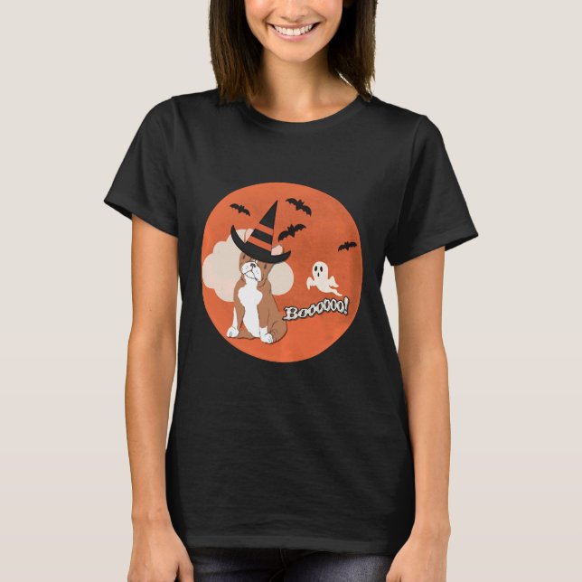 Boston Terrier Dog Halloween Dog Halloween Pet Hal T-Shirt (Front)