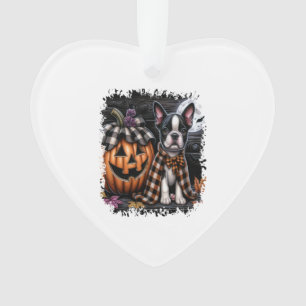 Boston Terrier Dog Halloween Ornament