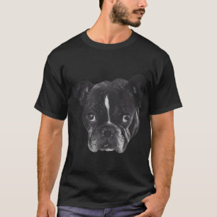 Boston Terrier Dog head T-Shirt
