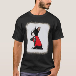 Boston Terrier Dog Love R Dad Mum Boy Girl Leopard T-Shirt