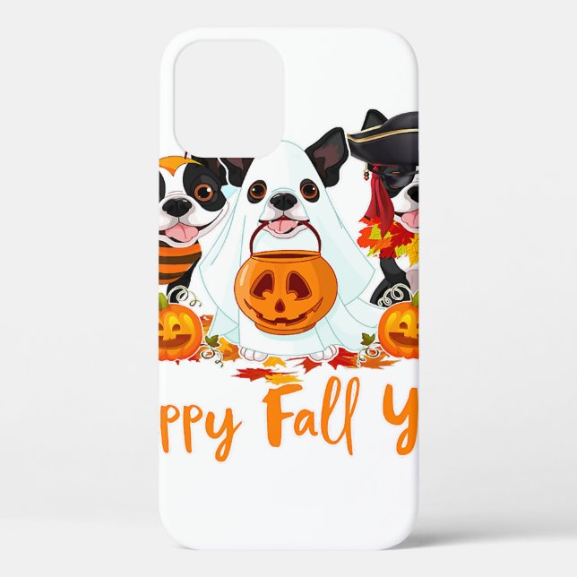 Boston Terrier Dog Lover Fall Yall Halloween Costu Case-Mate iPhone Case (Back)