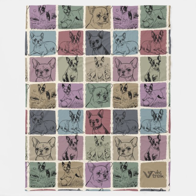 Boston Terrier Dog Lover Throw Blanket Gift (Front)